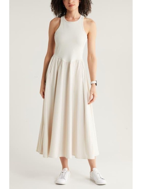 Zella Effortless Hybrid Dress Moonbeam Mixed Media - Picture 3 of 8